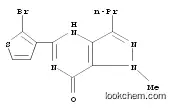 Molecular Structure of 1033852-54-8 (7H-Pyrazolo[4,3-d]pyrimidin-7-one, 5-(2-bromo-3-thienyl)-1,6-dihydro-1-methyl-3-propyl-)